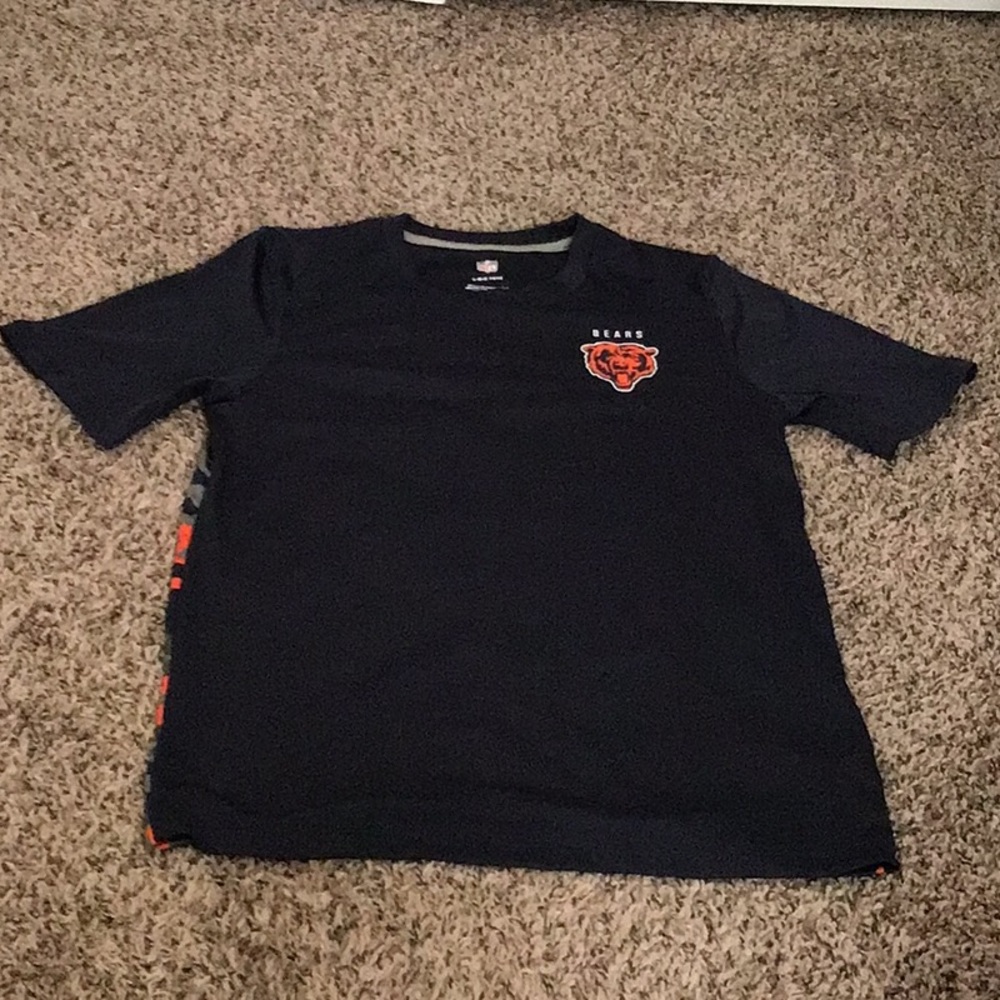 NFL Chicago Bears Shirt Navy w/Orange Camo Accent - Boys Size 14/16